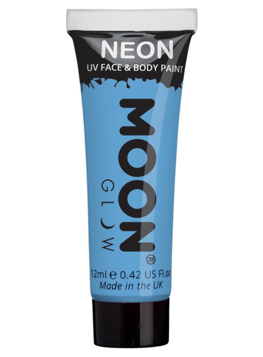 Theaterschminke Moon Glow – Intense Neon UV Schminktube blau