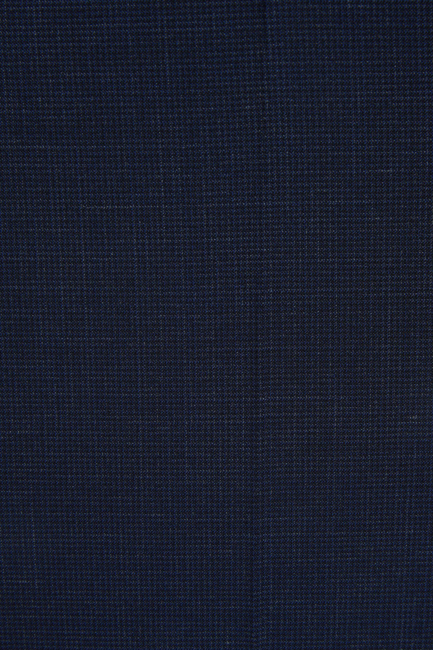 Blue Wolle Navy Fit Anzughose Next Signature Anzughose (1-tlg) Motionflex aus Slim