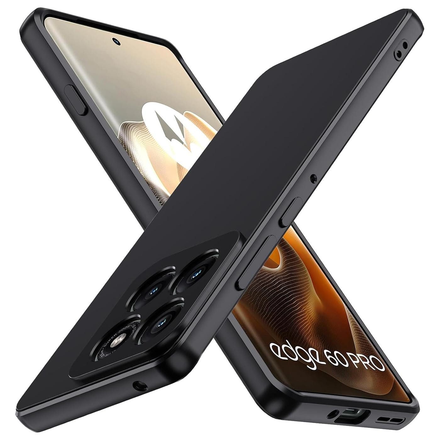 CoolGadget Handyhülle Black Series Handy Hülle für Motorola Edge 60 Pro 6,67 Zoll, Edle Silikon Schlicht Schutzhülle für Motorola Edge 60 Pro Hülle