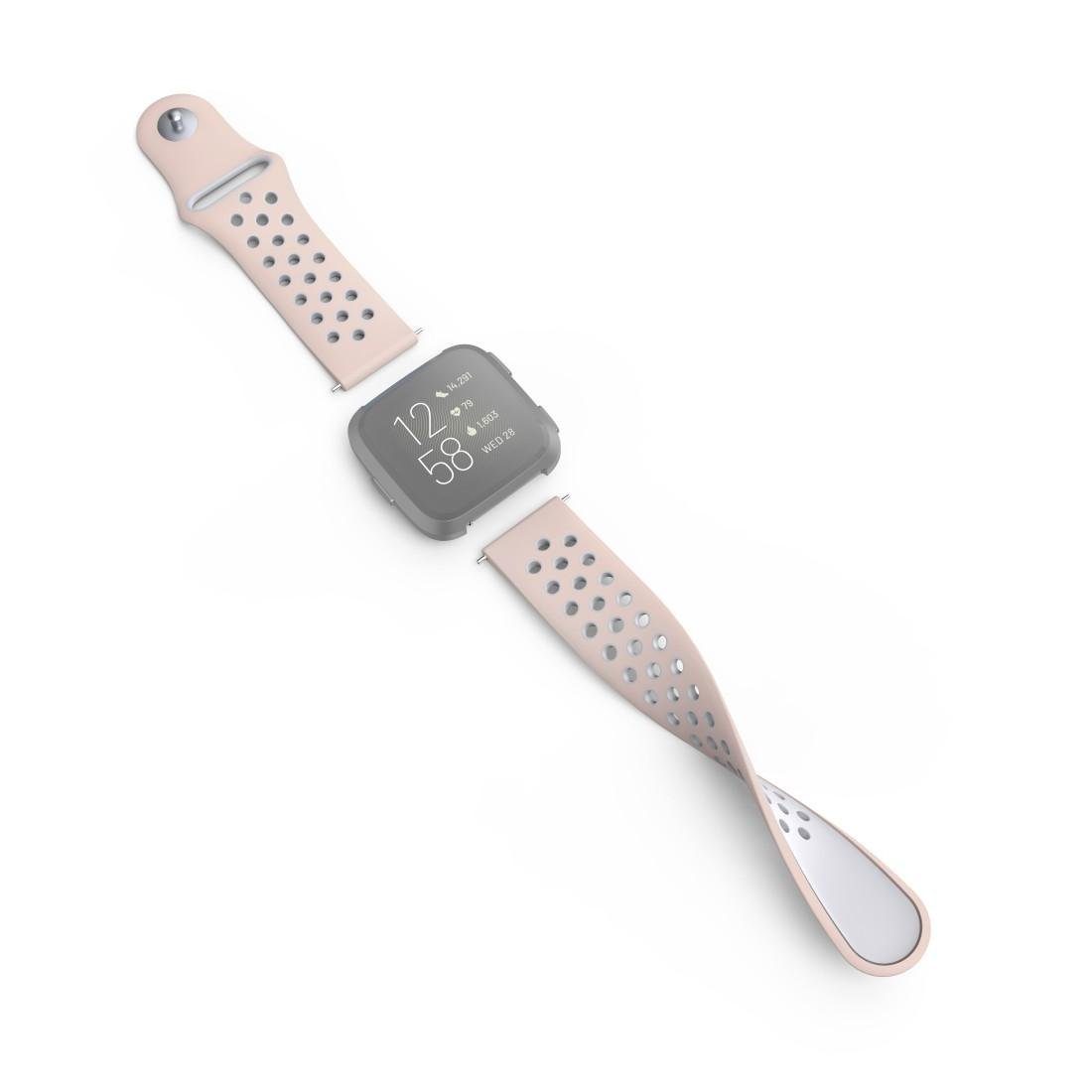 Hama Smartwatch-Armband atmungsaktives rosa Lite, 2/Versa/Versa Ersatzarmband 22mm Versa Fitbit