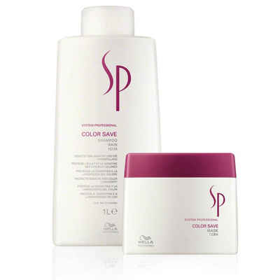 Wella SP Haarpflege-Set Color Save Geschenkset Shampoo 1000 ml + Mask 400 ml