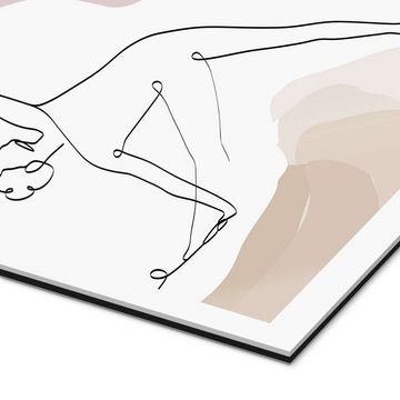 Posterlounge XXL-Wandbild Yoga In Art, Dreieck Pose (Trikonasana), Fitnessraum Minimalistisch Illustration