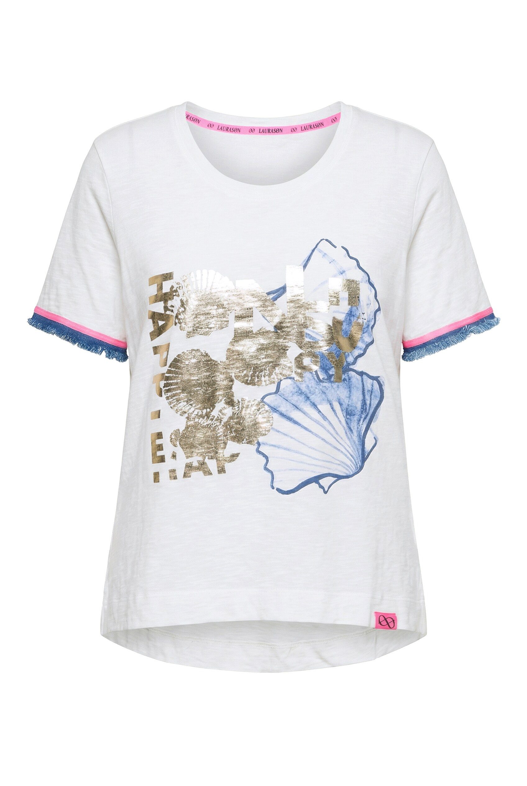 Laurasøn T-Shirt Shirt Rundhals 1/2 Arm Print