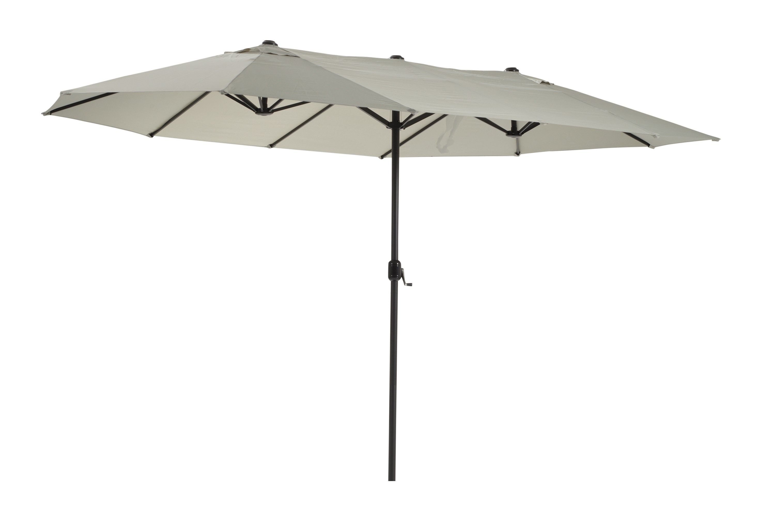 Leco Sonnenschirm Oval-Sonnenschirm Doppel-Sonnenschirm "DAS ORIGINAL" 4,6x2,7x2,45 m, LxB: 460x270 cm, 460 x 270 x H 245 cm – Bild 3 von 5