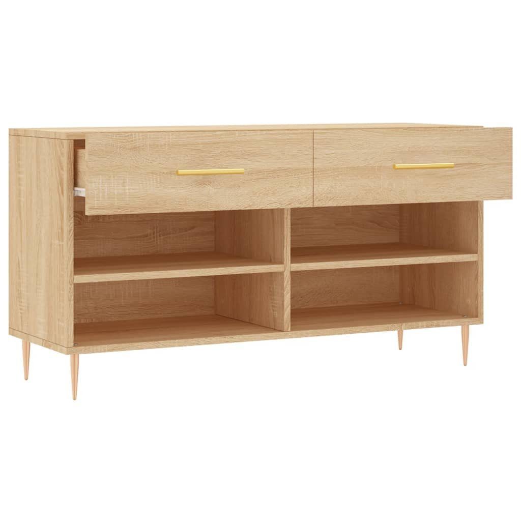 furnicato cm Holzwerkstoff 102x35x55 Schuhschrank Sonoma-Eiche Schuhbank