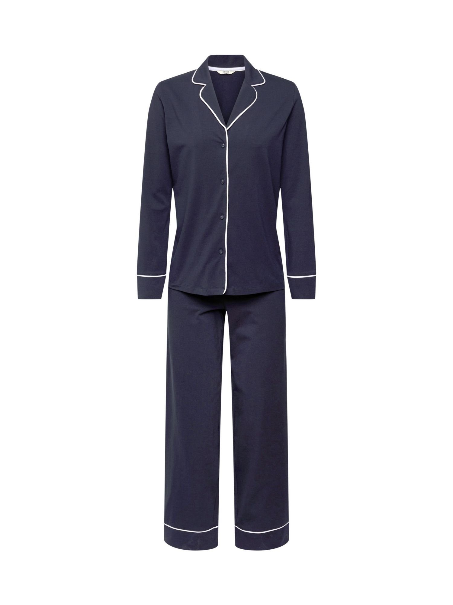 Esprit Pyjama Langer Jersey-Pyjama NAVY | Pyjamas
