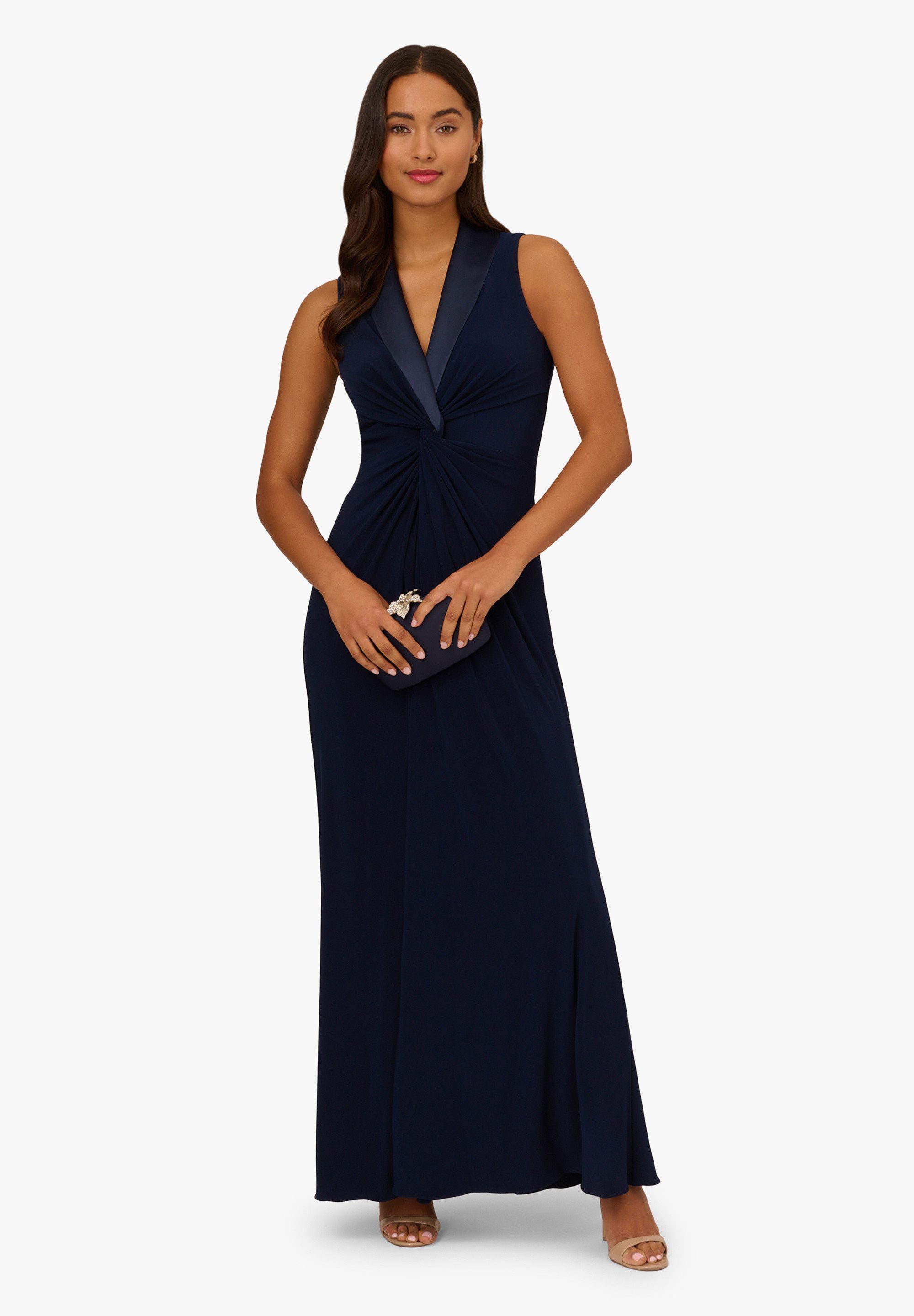 Adrianna Papell Abendkleid Jersey Tuxedo Gown Zeitlos, elegant, femininer Stil