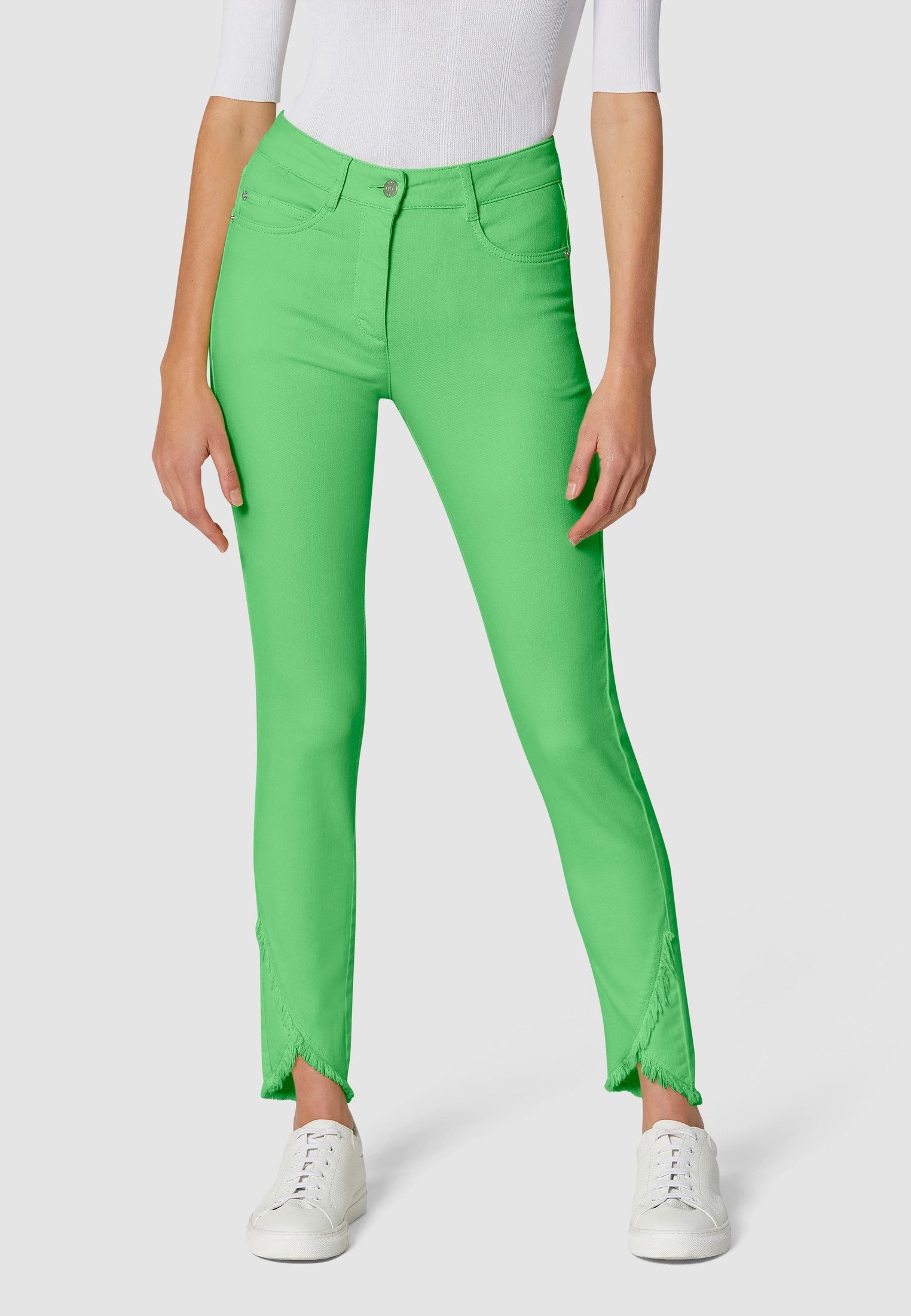 MADELEINE Gerade Jeans Schlanke Jeans mit Fransensaum