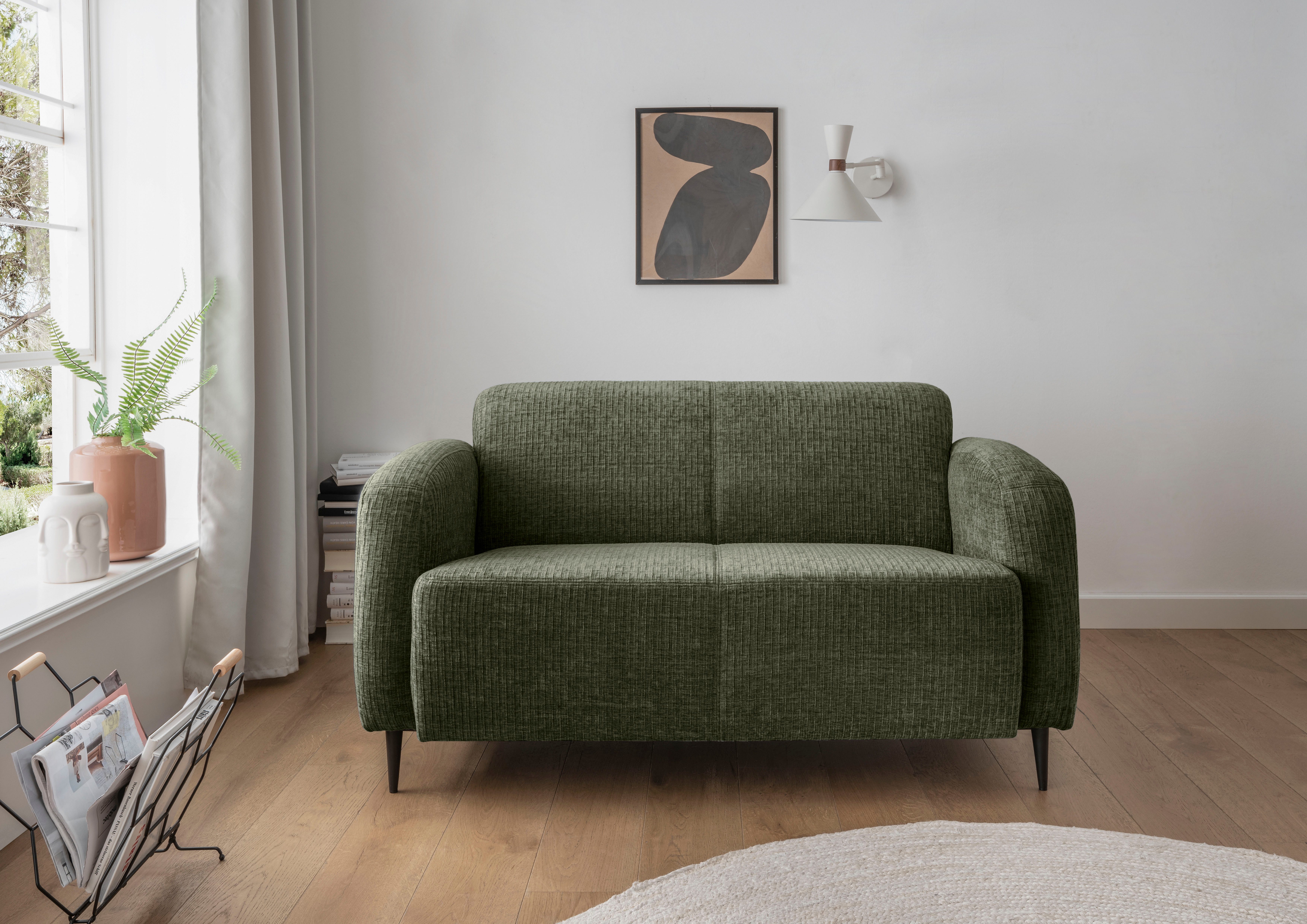Home affaire 2-Sitzer Marone bequem, Breite 140cm, für kleine Räume geeignet, bodenfrei