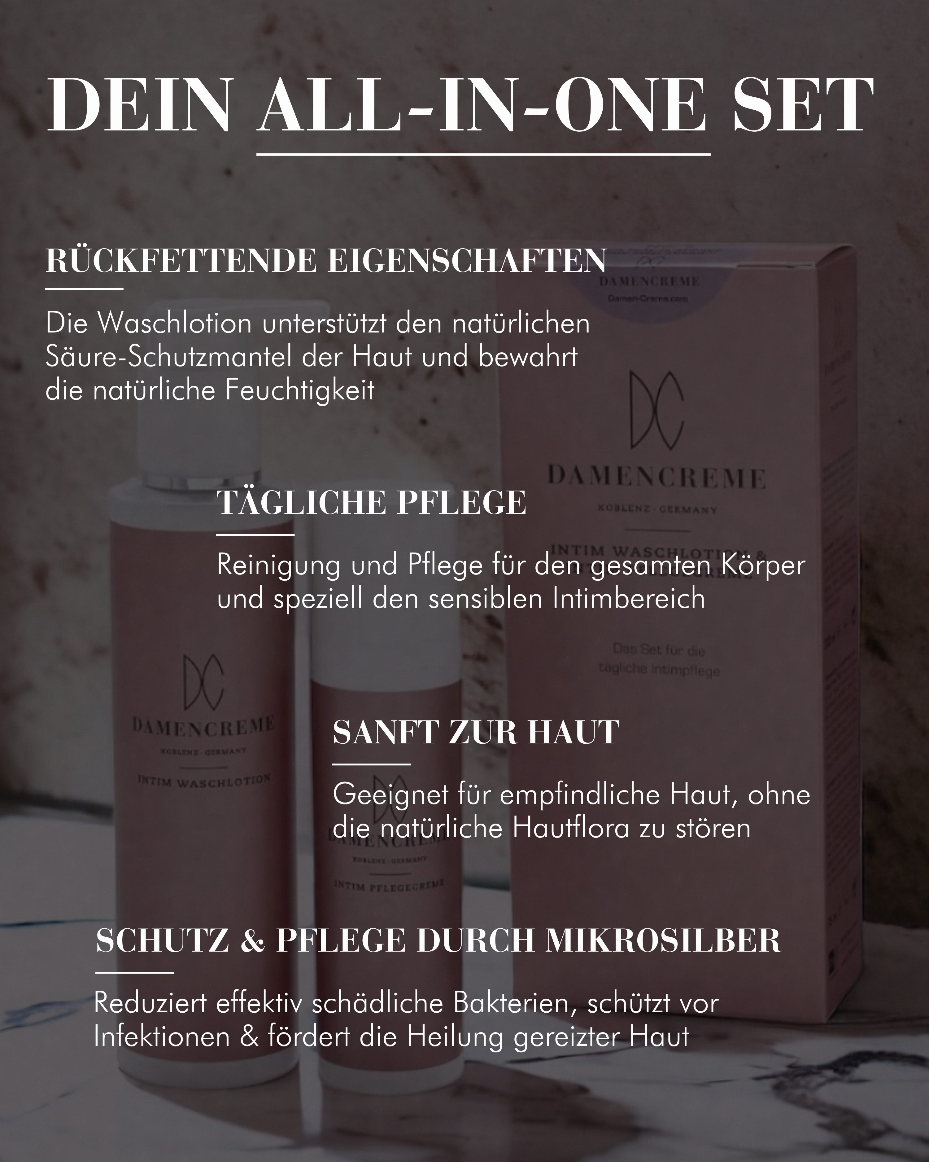 MW19 Skincare GmbH Körperpflegemittel Damencreme Intimpflege-SET - Intimpflegecreme & Intimduschgel