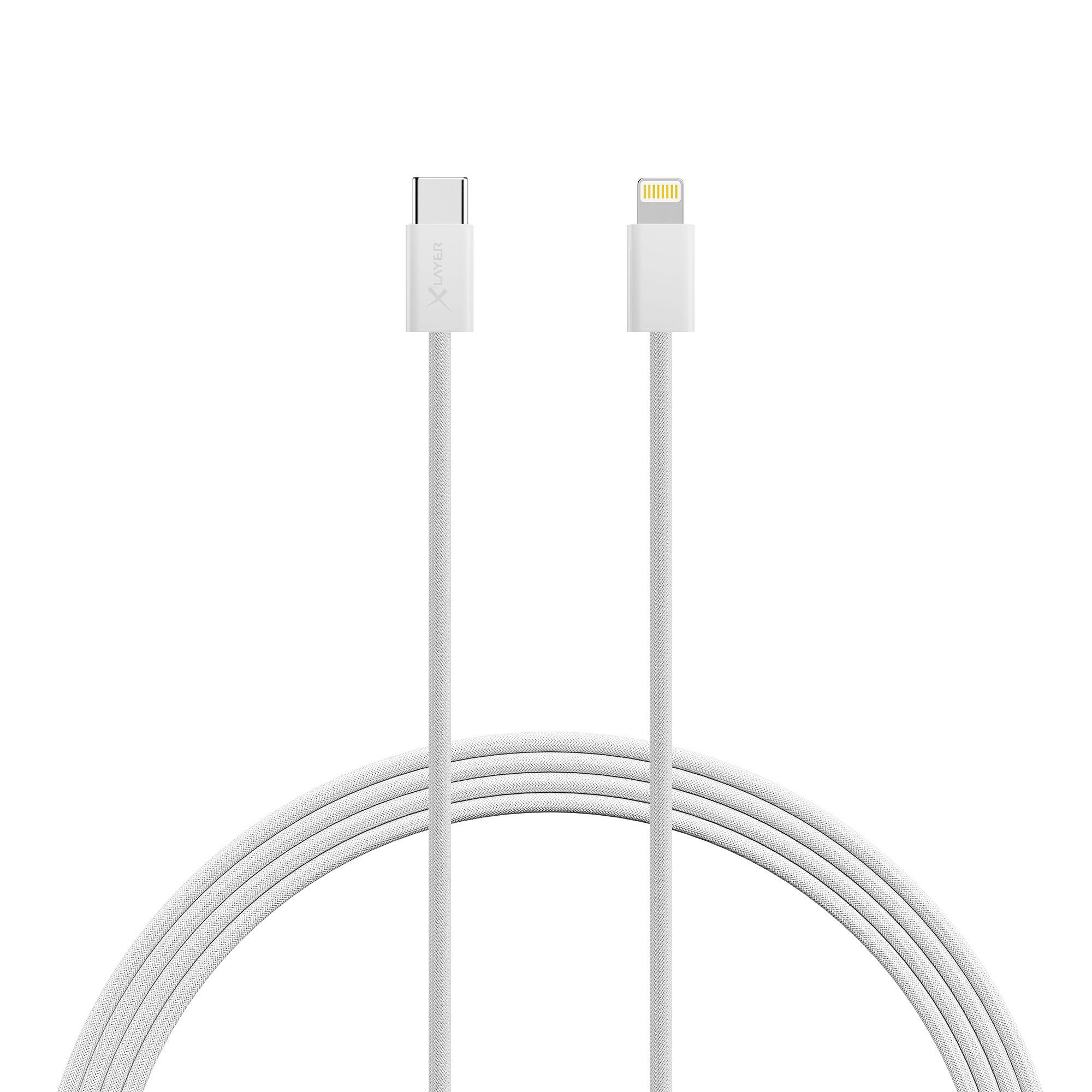 Feingewebtes Apple Kabel USB-C auf Lightning 2 Meter Smartphone-Kabel