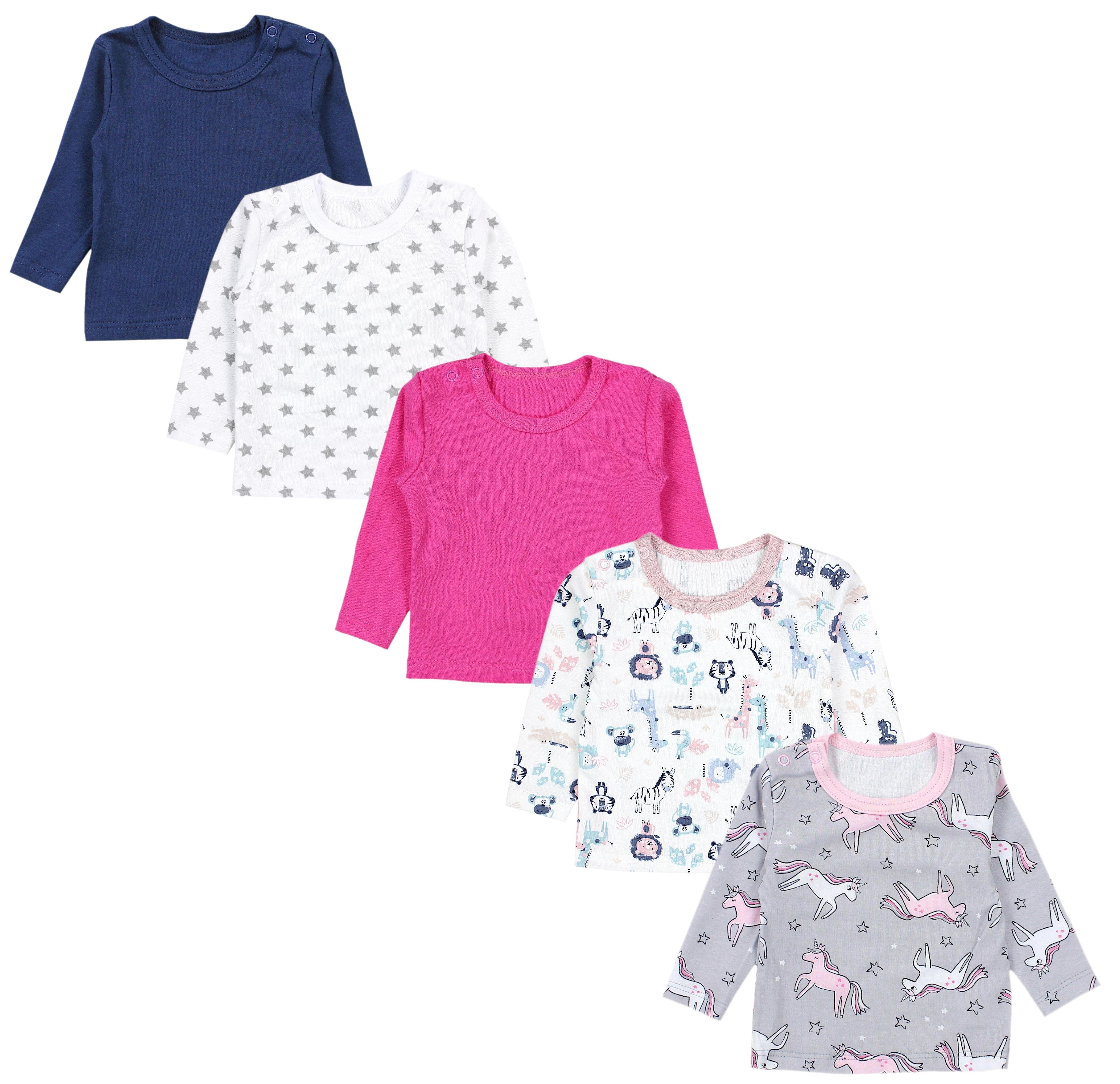 TupTam Langarmshirt TupTam Baby Mädchen Langarmshirt Sterne 5er Pack (5-tlg) Farbenmix 3