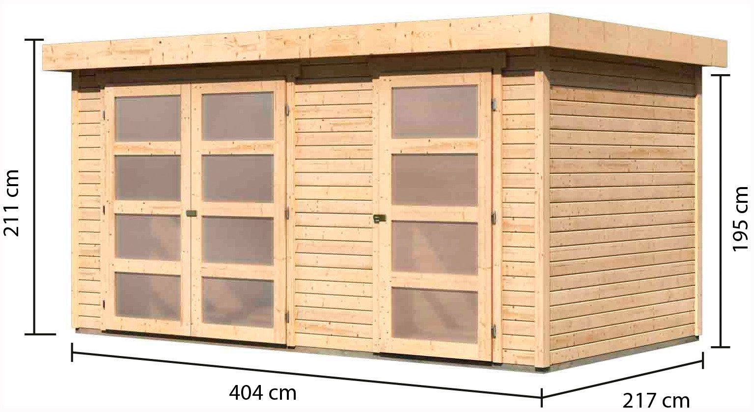 Karibu Gartenhaus Mühlentrup 1, BxT: 428x238 cm