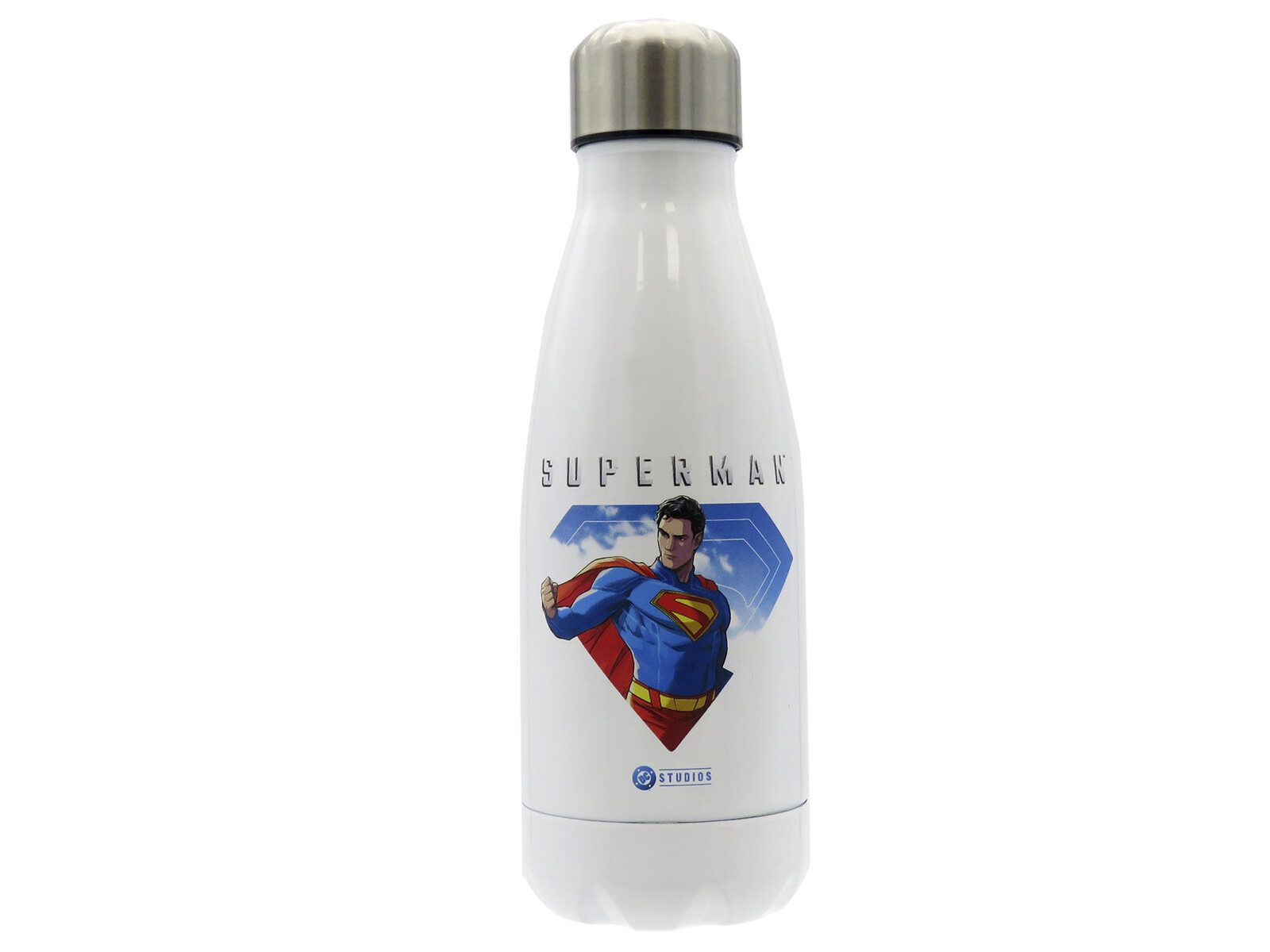 Superman Trinkflasche Edelstahl Isolierflasche 550 ml Weiß
