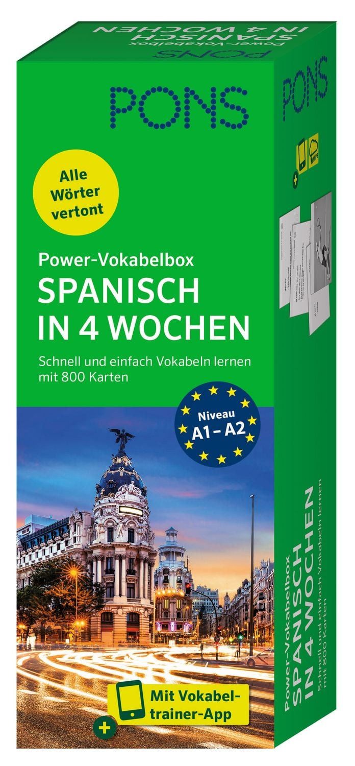 PONS Power-Vokabelbox Spanisch in 4 Wochen / diverse