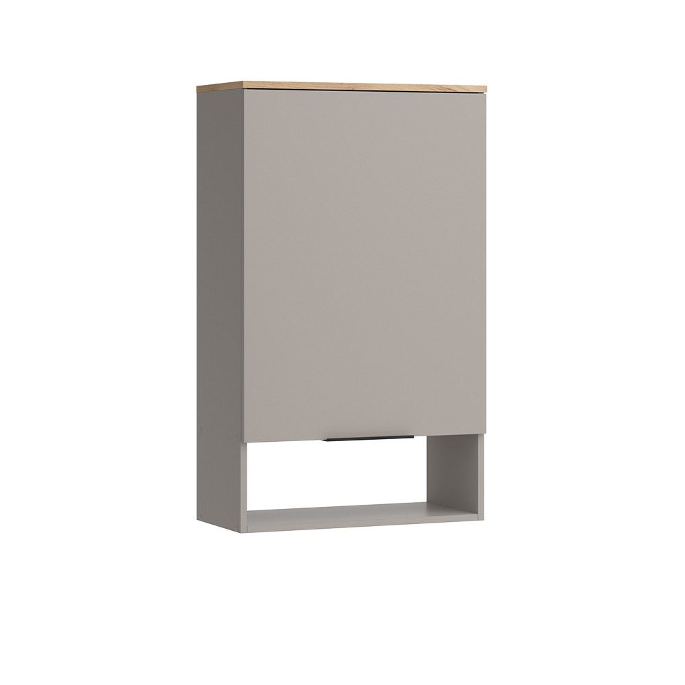 Vicco Bücherregal Wido, Greige/Sonoma, 60 x 100 cm mit Tür, 1-tlg.