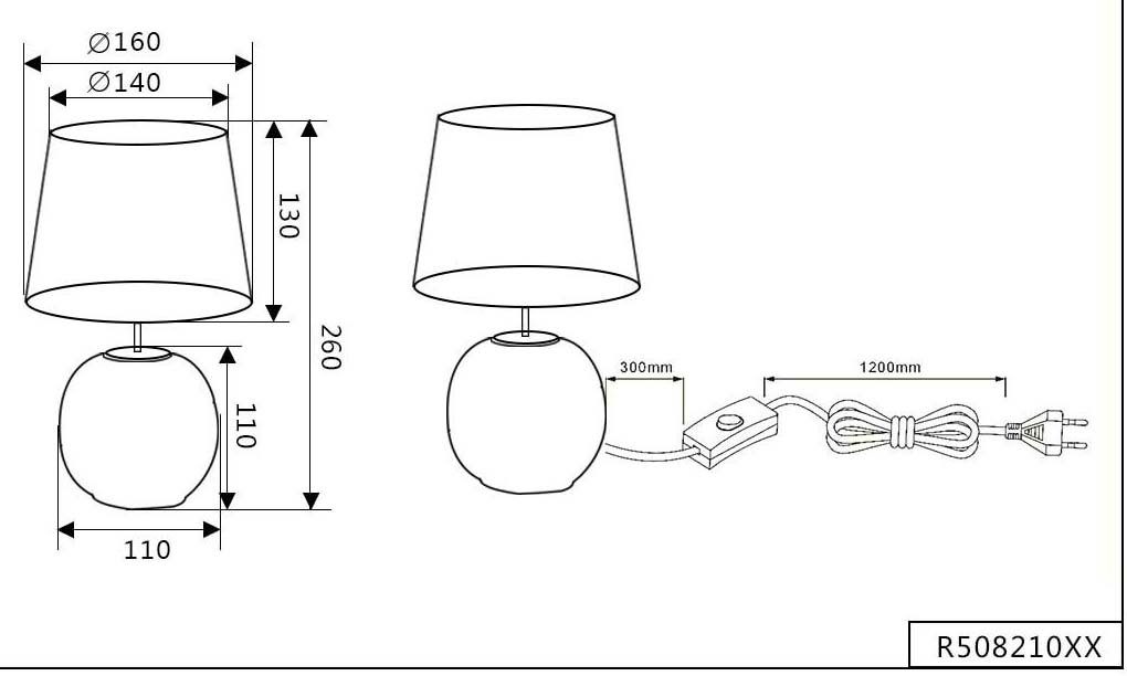 Reality Leuchten Schreibtischlampe Sophia, ohne Leuchtmittel, Nachttischlampe, Keramik Fuß mit Samtschirm