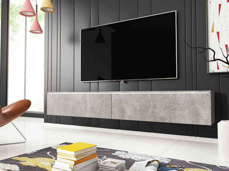 Mirjan24 TV-Schrank D180 Stilvoll TV-Tisch, 2 Türen, Modern Wohnzimmer