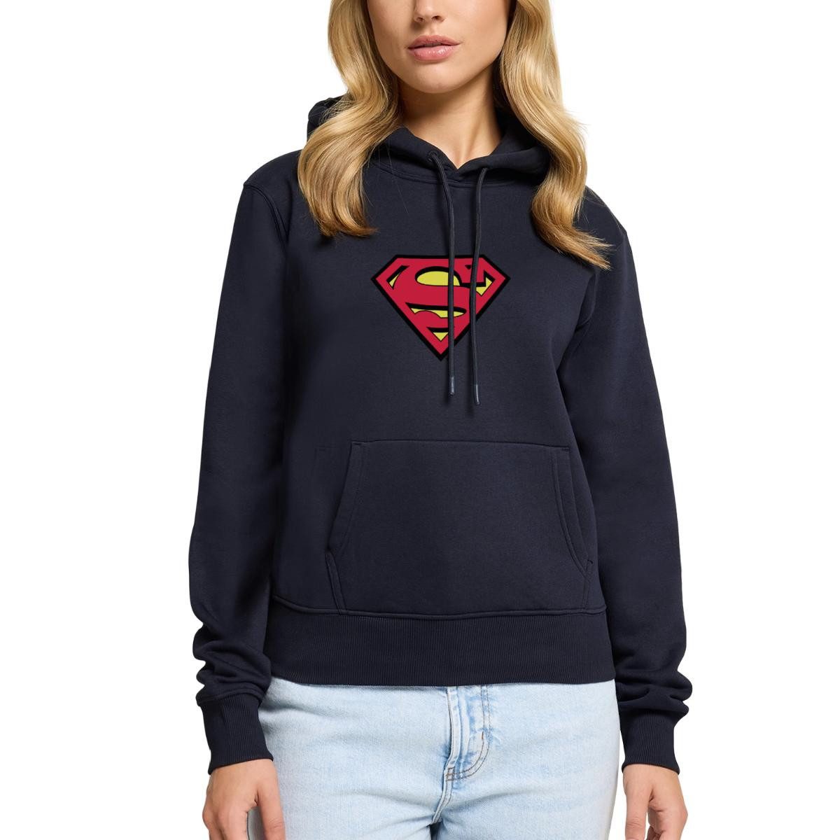 Spreadshirt Hoodie DC Comics Superman Logo Original Karneval Damen Premium Hoodie (1-tlg)