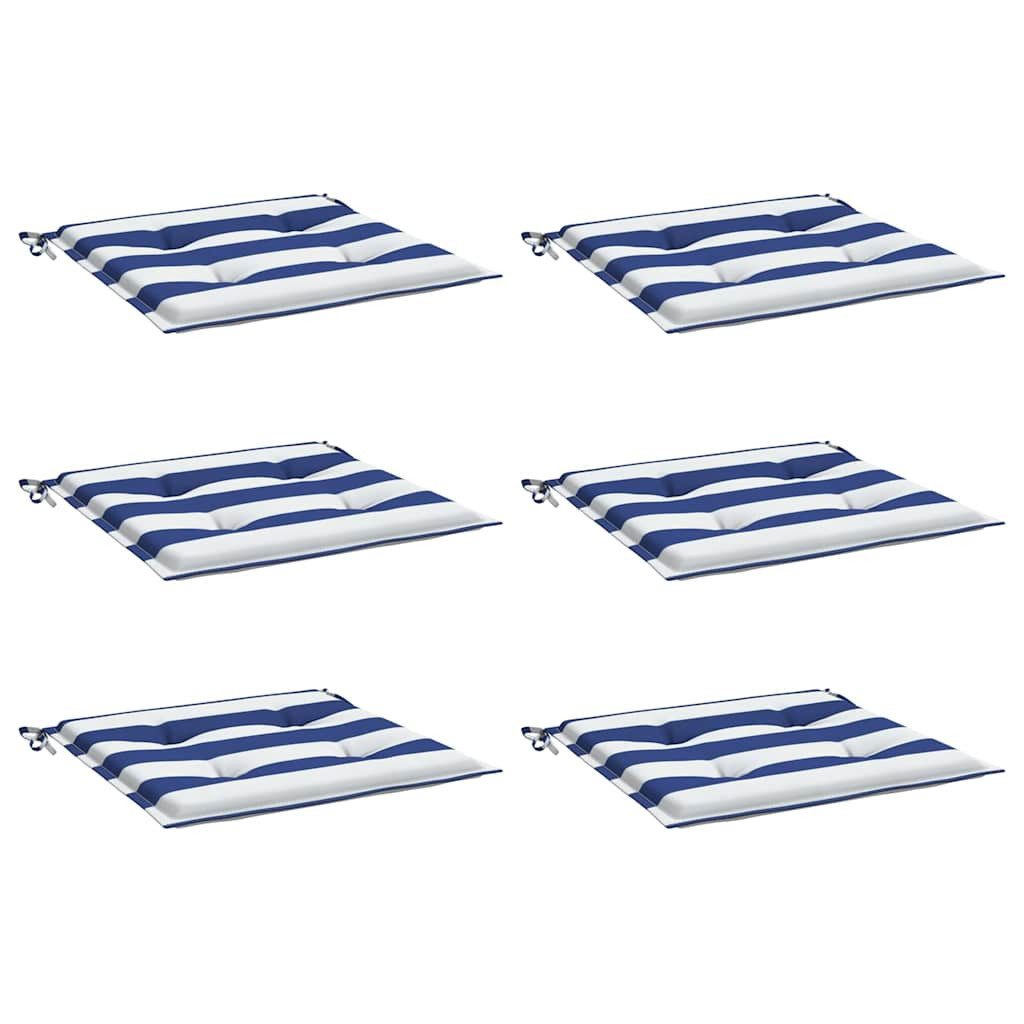 vidaXL Sitzauflage Gartenstuhl-Kissen 6 Stk. Blau günstig online kaufen