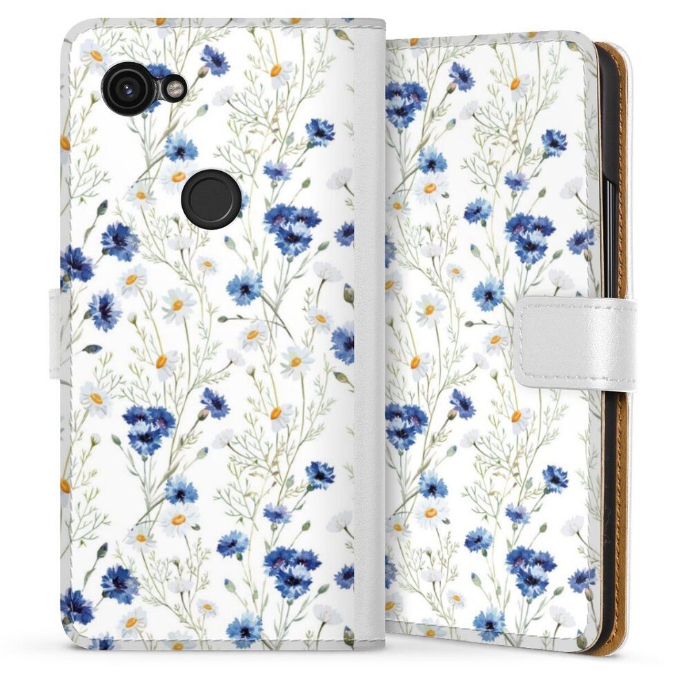 DeinDesign Handyhülle Muster Blume Blumen Flower Pattern 6, Google Pixel 3a Hülle Handy Flip Case Wallet Cover Handytasche Leder