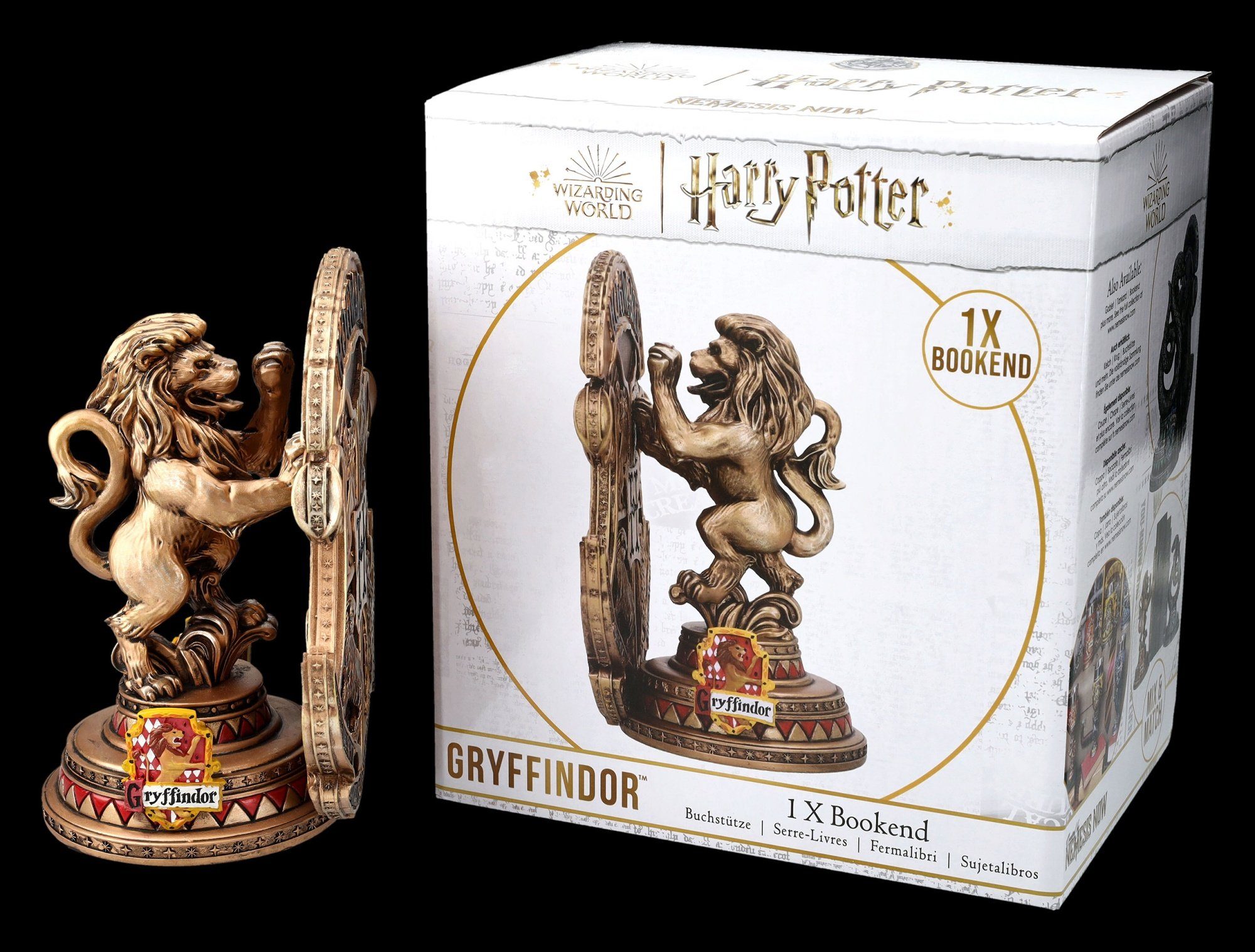 Figuren Shop GmbH Buchstütze Buchstütze Harry Potter - Gryffindor - Fantasy Merchandise Dekoration (1 St)