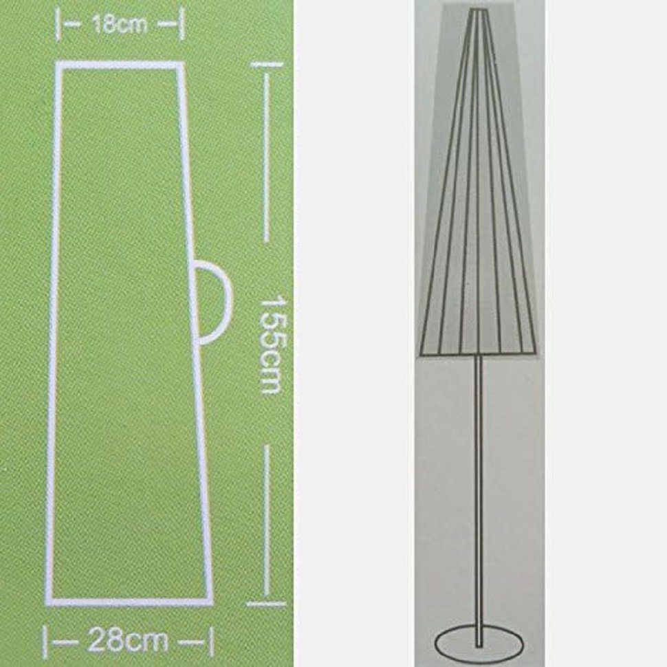 Provance Sonnenschirm-Schutzhülle Sonnenschirmabdeckung dunkelgrün 155x18x2 günstig online kaufen
