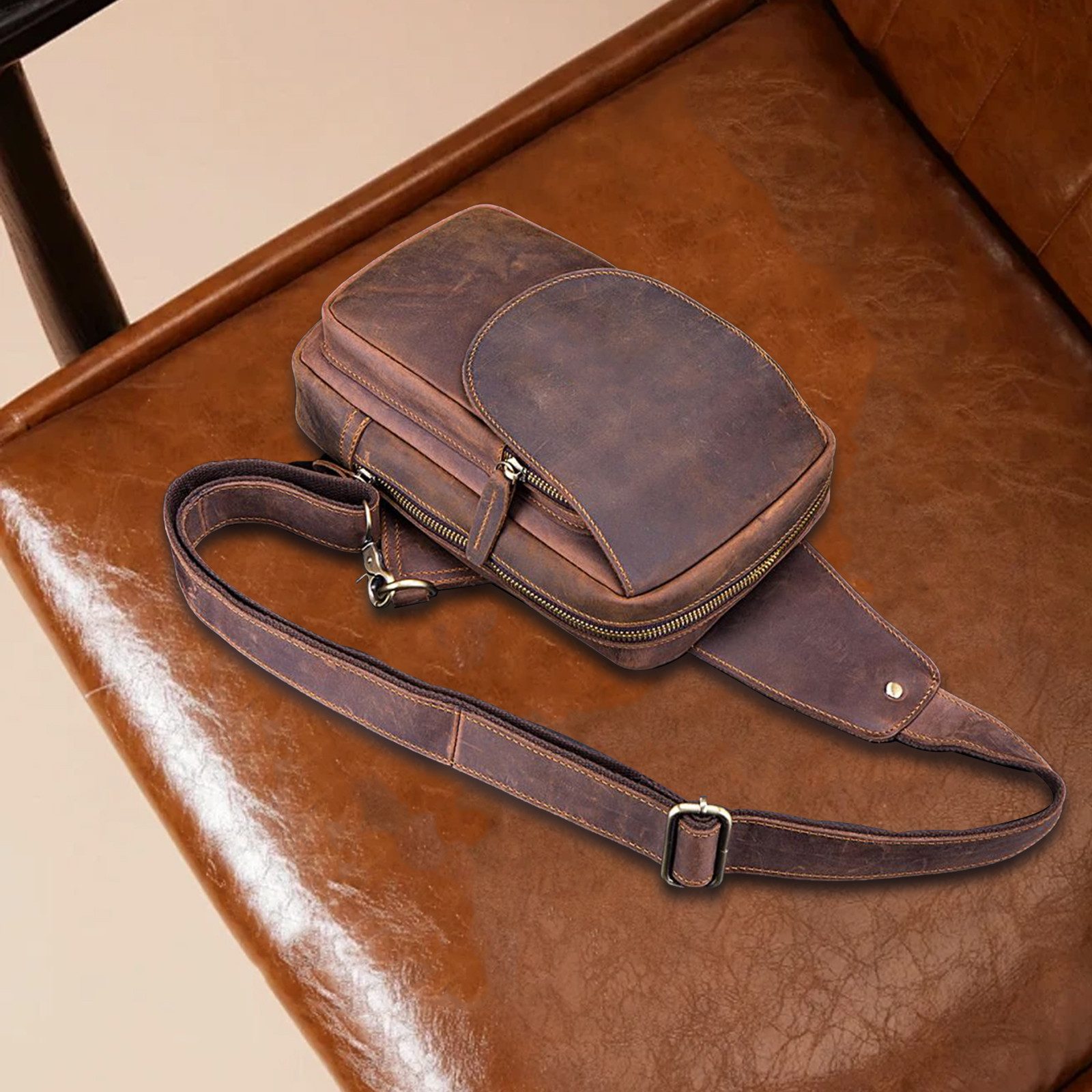 MODFU Schultertasche Brusttasche Kunstleder Handytasche Rucksack günstig online kaufen