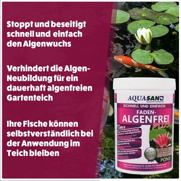 AQUASAN Gartenpflege-Set Gartenteich Faden-Algenfrei PLUS, schnell und einfach