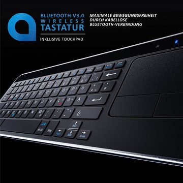 Aplic Wireless-Tastatur (Slim Bluetooth Keyboard mit Touchpad & Multitouch Gestensteuerung)