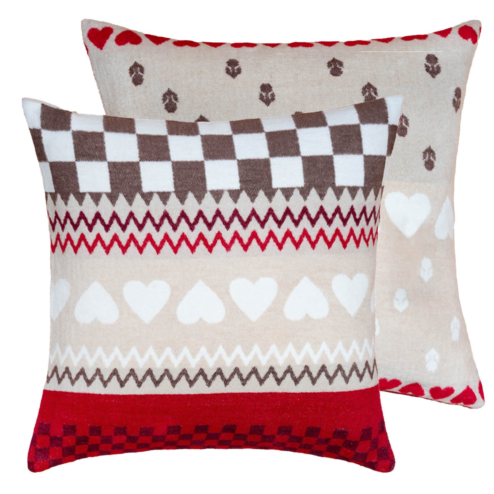 PAD Dekokissen Landhaus, Herz, Karomuster, romantisch