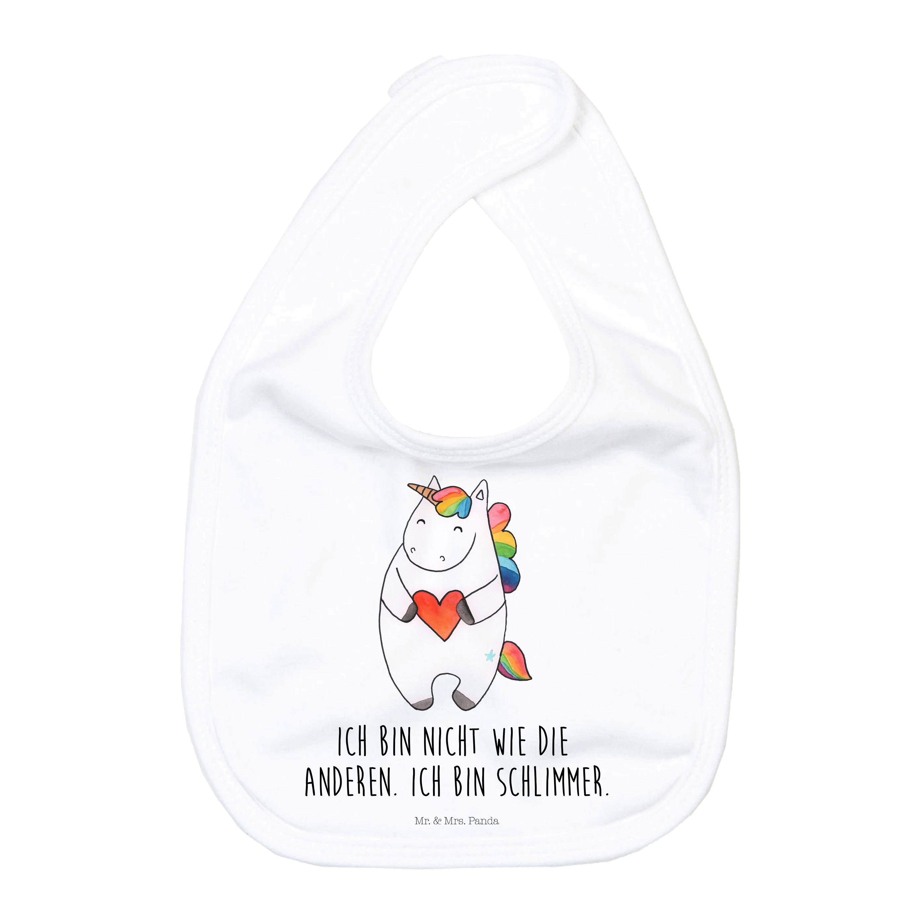 Tragetuch Einhorn Herz - Weiß - Geschenk, Einhörner, Babygeschenk, Einhorn Deko