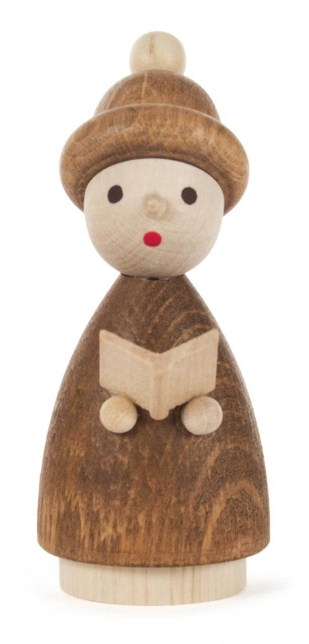 Dregeno Erzgebirge Weihnachtsfigur Kurrendekind braun mit Buch Höhe = 90mm NEU