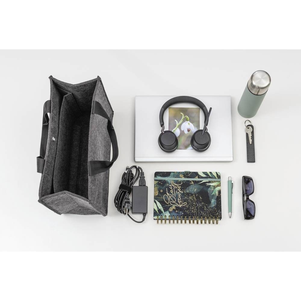 Sigel Laptoptasche Notebook Tasche Desk Sharing Bag Basic M Synthetischer Filz Dunkelgrau