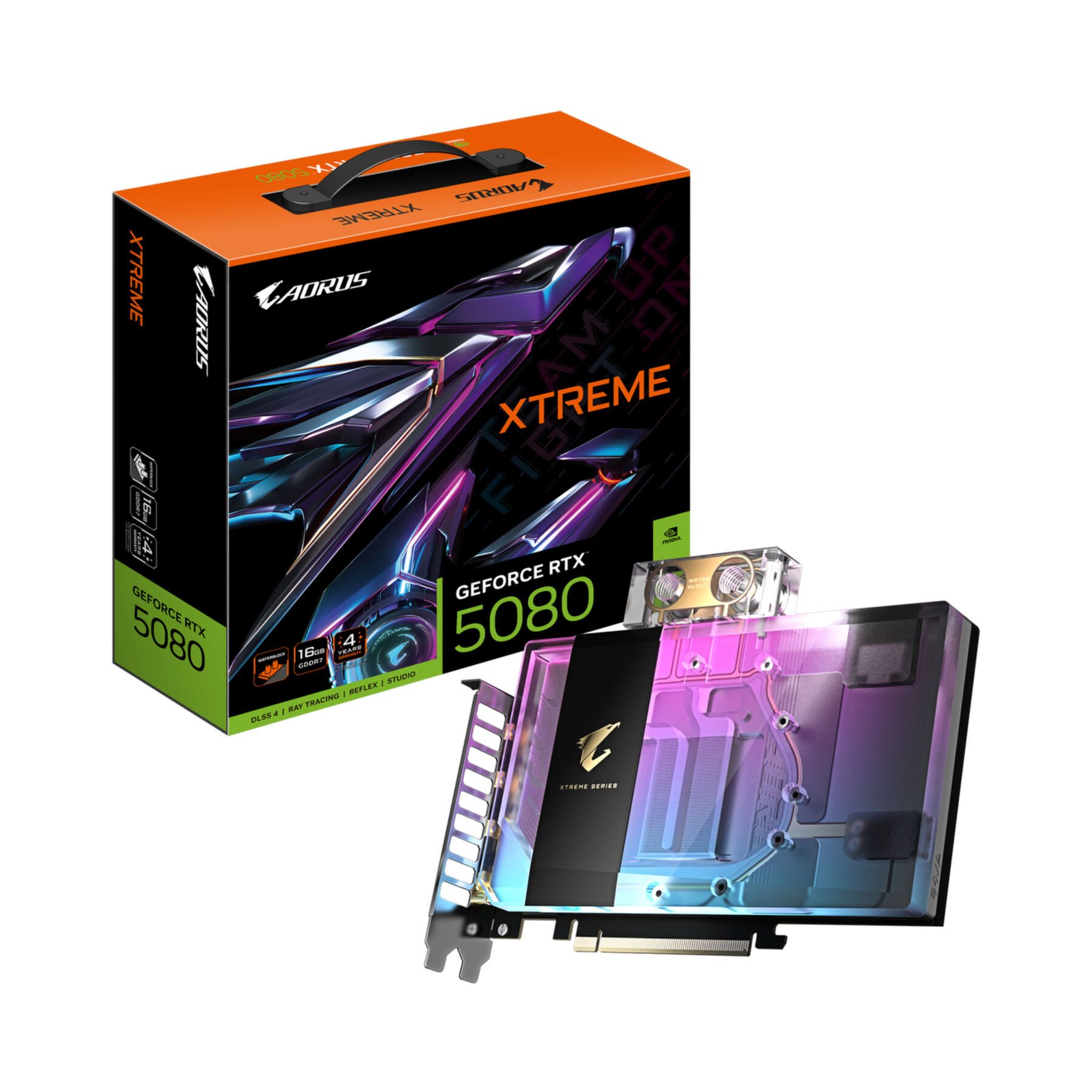 Gigabyte AORUS GeForce RTX 5080 XTREME WATERFORCE WB 16G Grafikkarte - 16GB GDD Grafikkarte