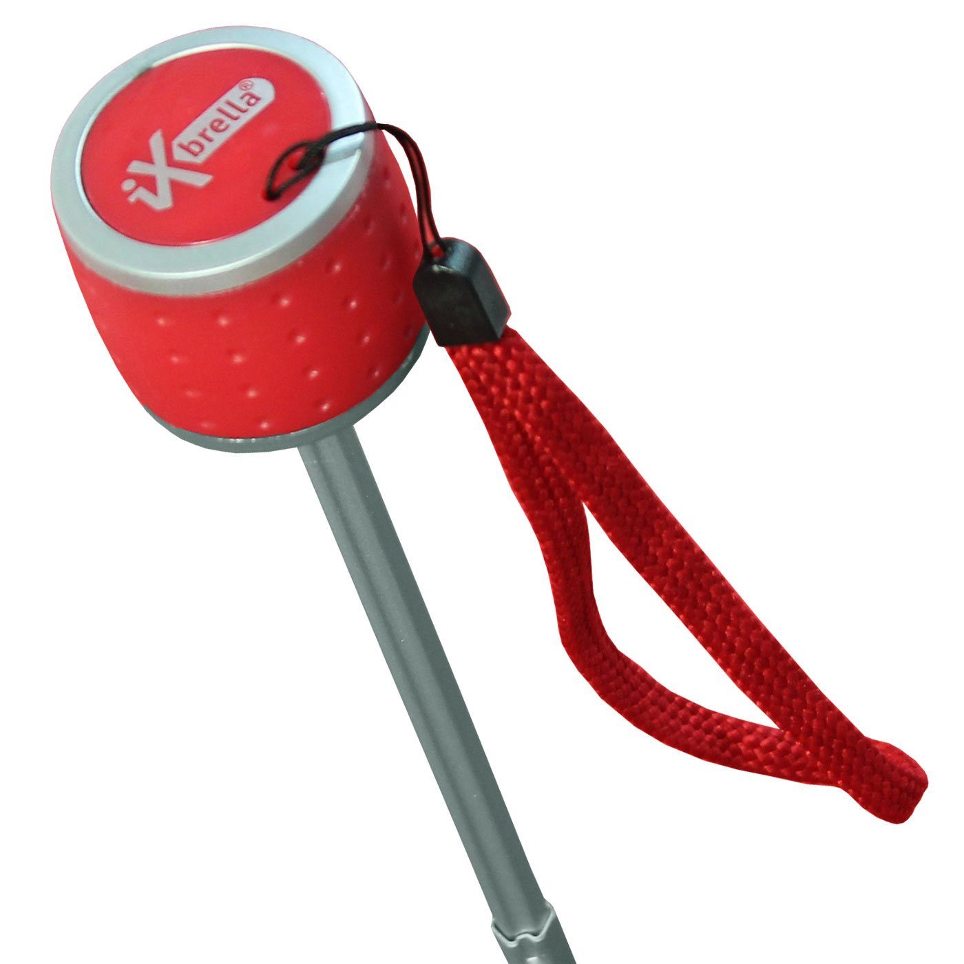 leicht, Ultra Taschenregenschirm extra großem farbenfroh iX-brella - mit - Dach rot Mini Light