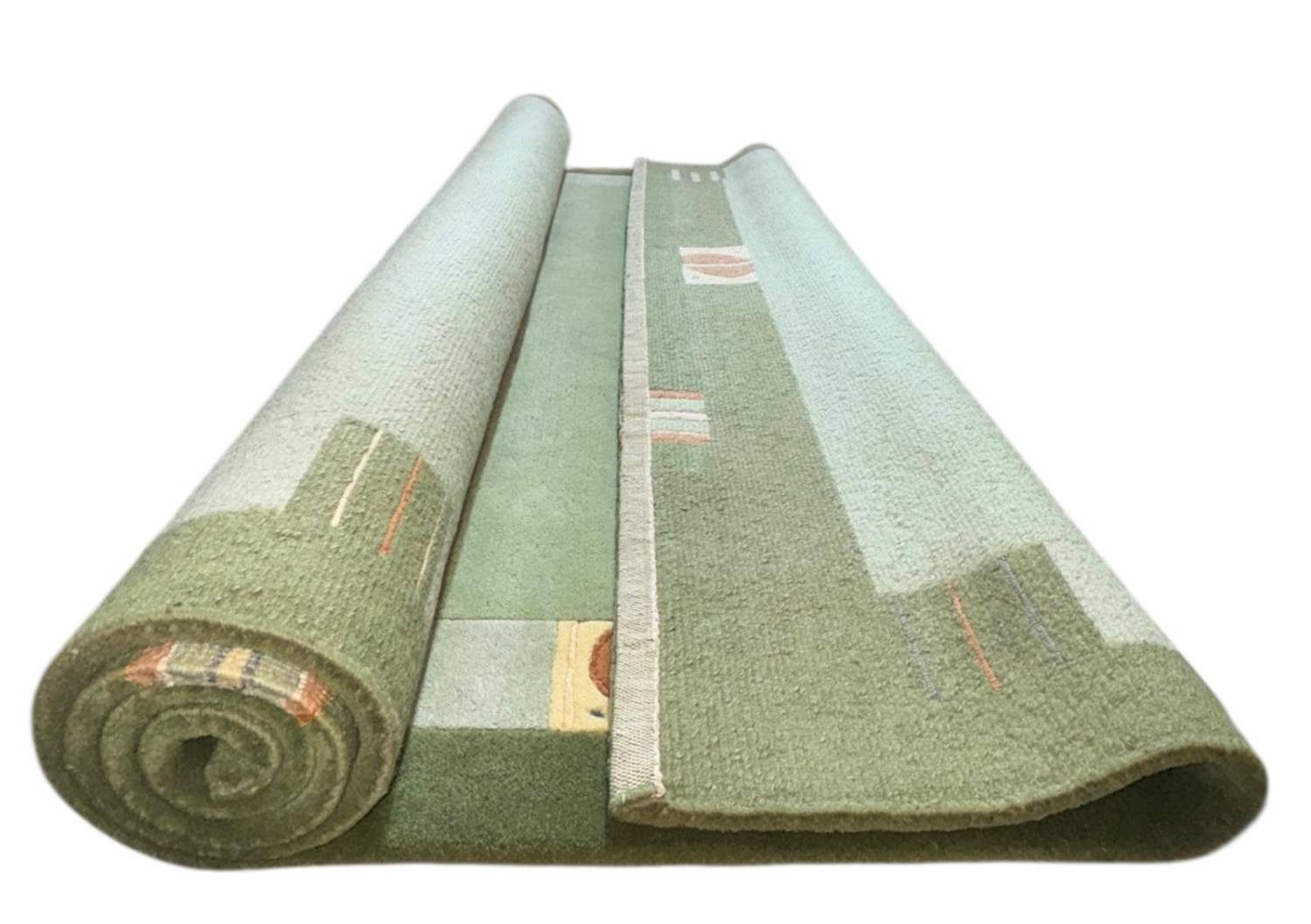 Rug Studios Teppich VENUS NEPAL - HANDGEKNÜPFT MODERN, Rechteckig, Höhe: 20 mm, Handgeknüpft, 170 x 240 cm, Grün
