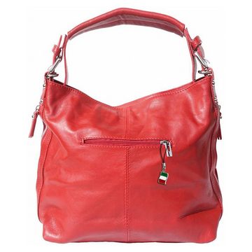 FLORENCE Beuteltasche Florence Damen Beuteltasche rot (Beuteltasche), Damen Leder Beuteltasche, Shopper, rot ca. 35cm