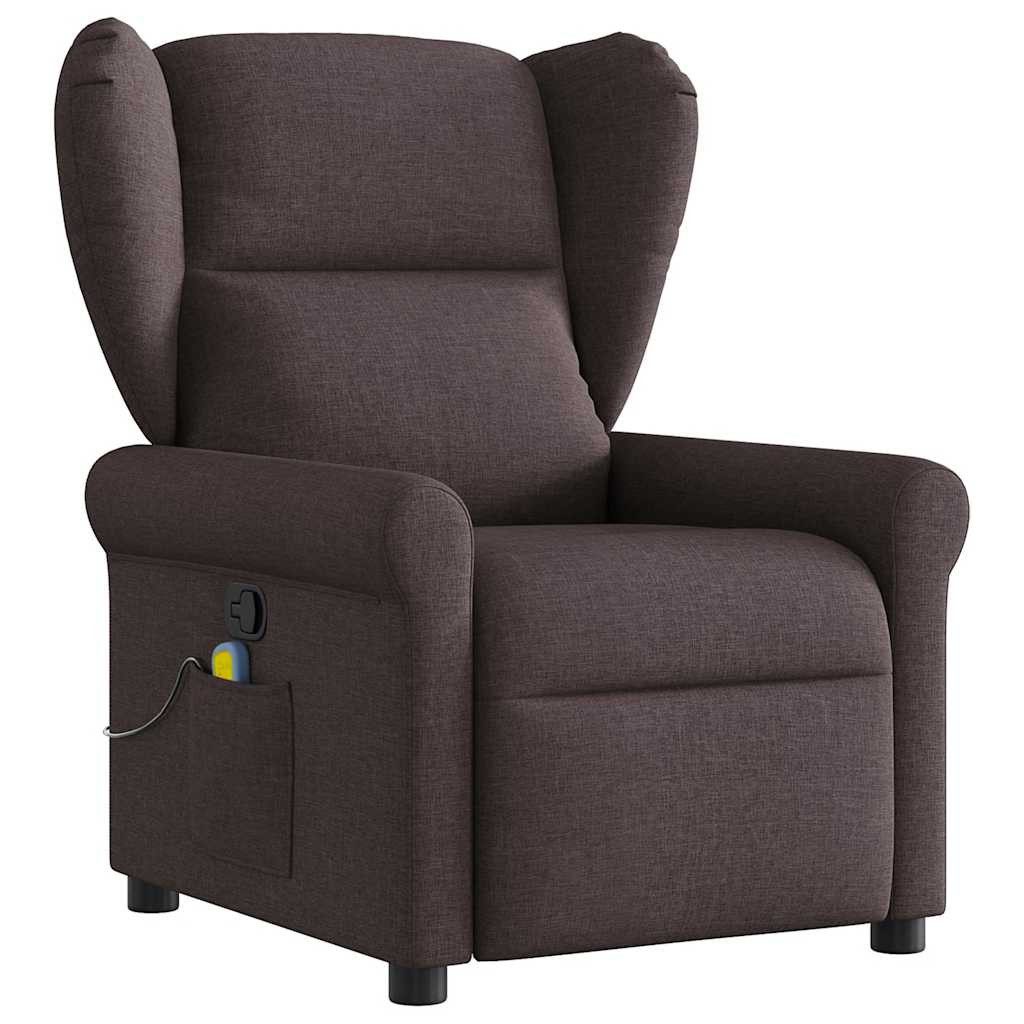 vidaXL Sessel Massagesessel Dunkelbraun Stoff (1-St) günstig online kaufen