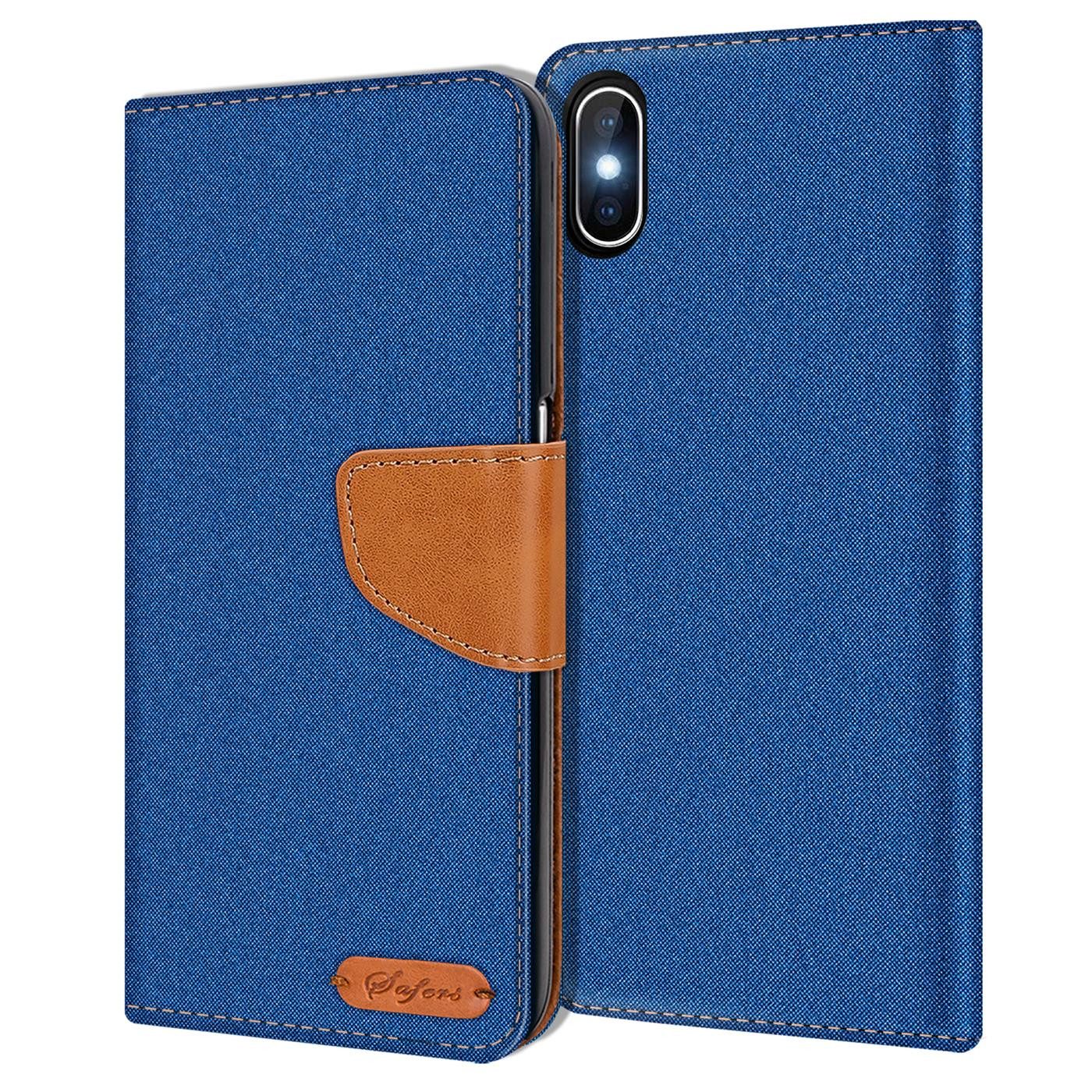CoolGadget Handyhülle Flip Case Wallet Cover Book Tasche für Apple iPhone Xs Max 6,5 Zoll, Handy Tasche mit Kartenfach Book Schutzhülle