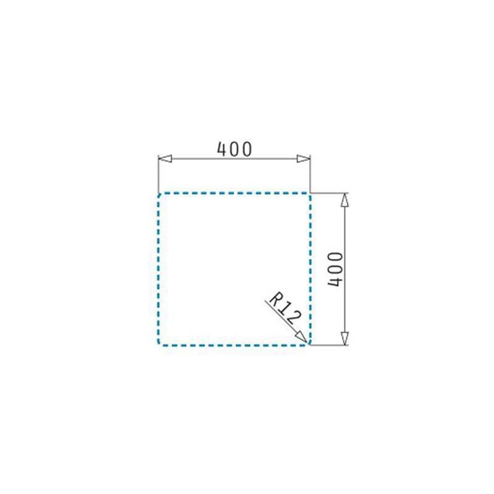 (40x40) Pyramis cm Unterbaubecken 1 Astris Colora 44/44 Edelstahlspüle B, Pyramis