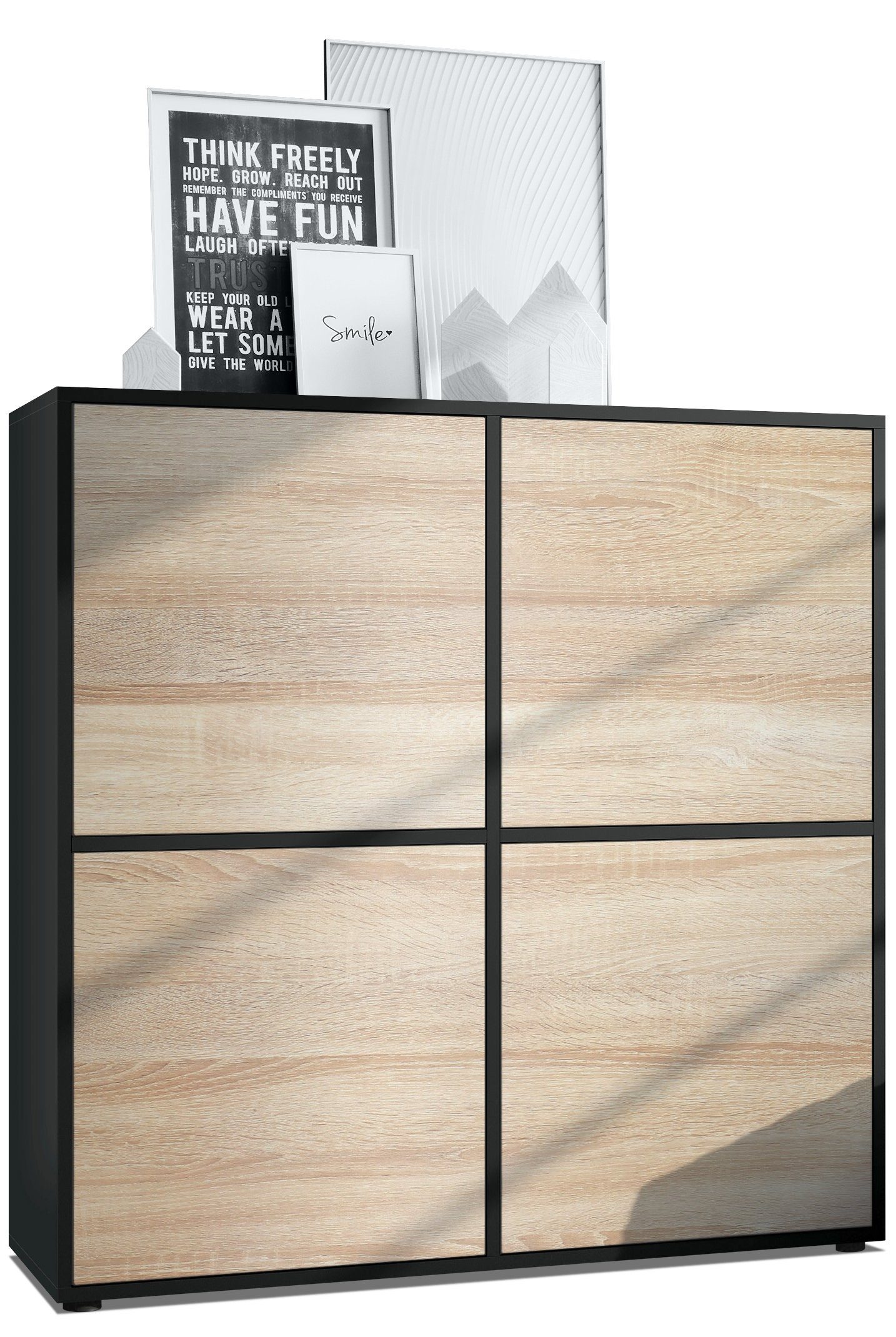 Vladon Highboard Cuba V2 (Schrank, 104 x 105,5 x 35,5 cm Sideboard mit 8 Fä günstig online kaufen