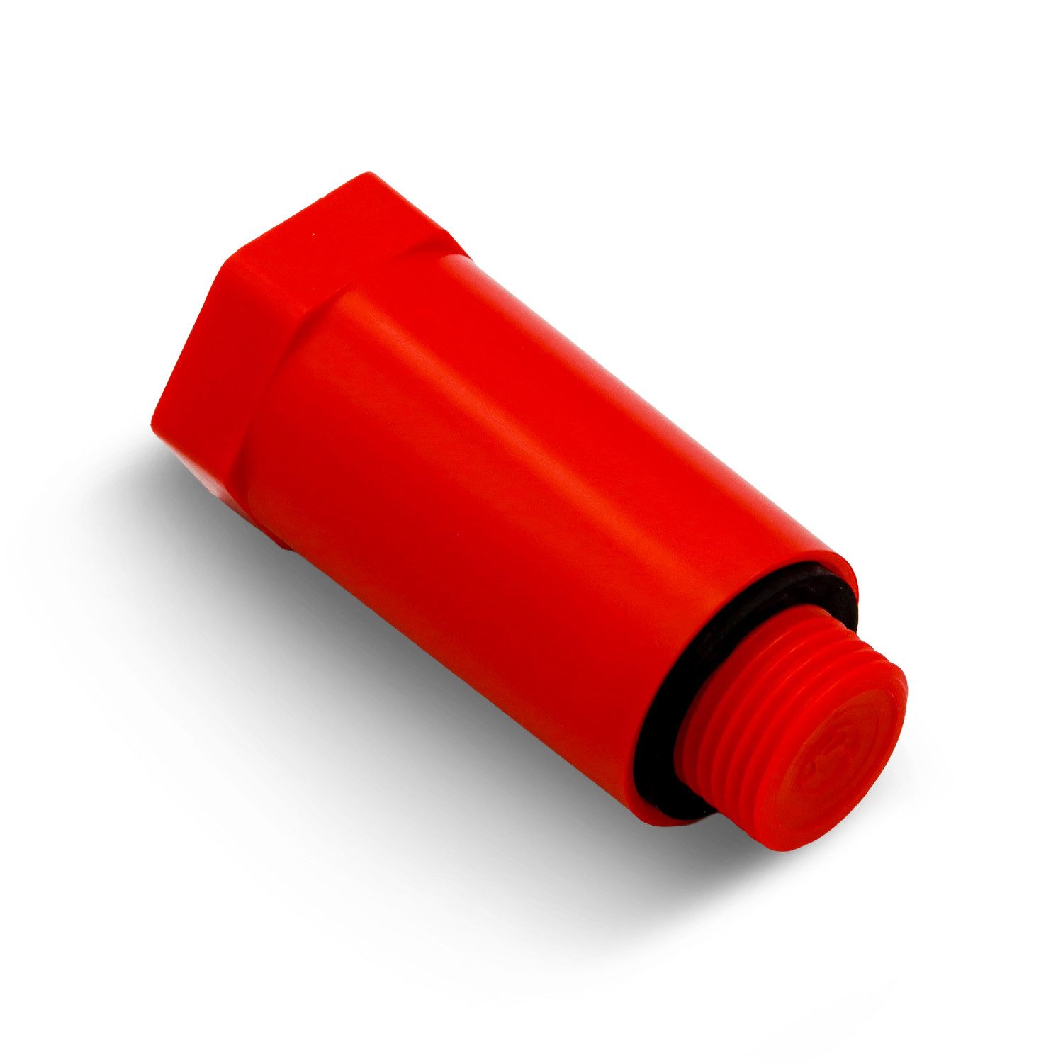 Haas Otto Gewindefitting Roter Baustopfen 1/2 Zoll für Warmwasserleitungen