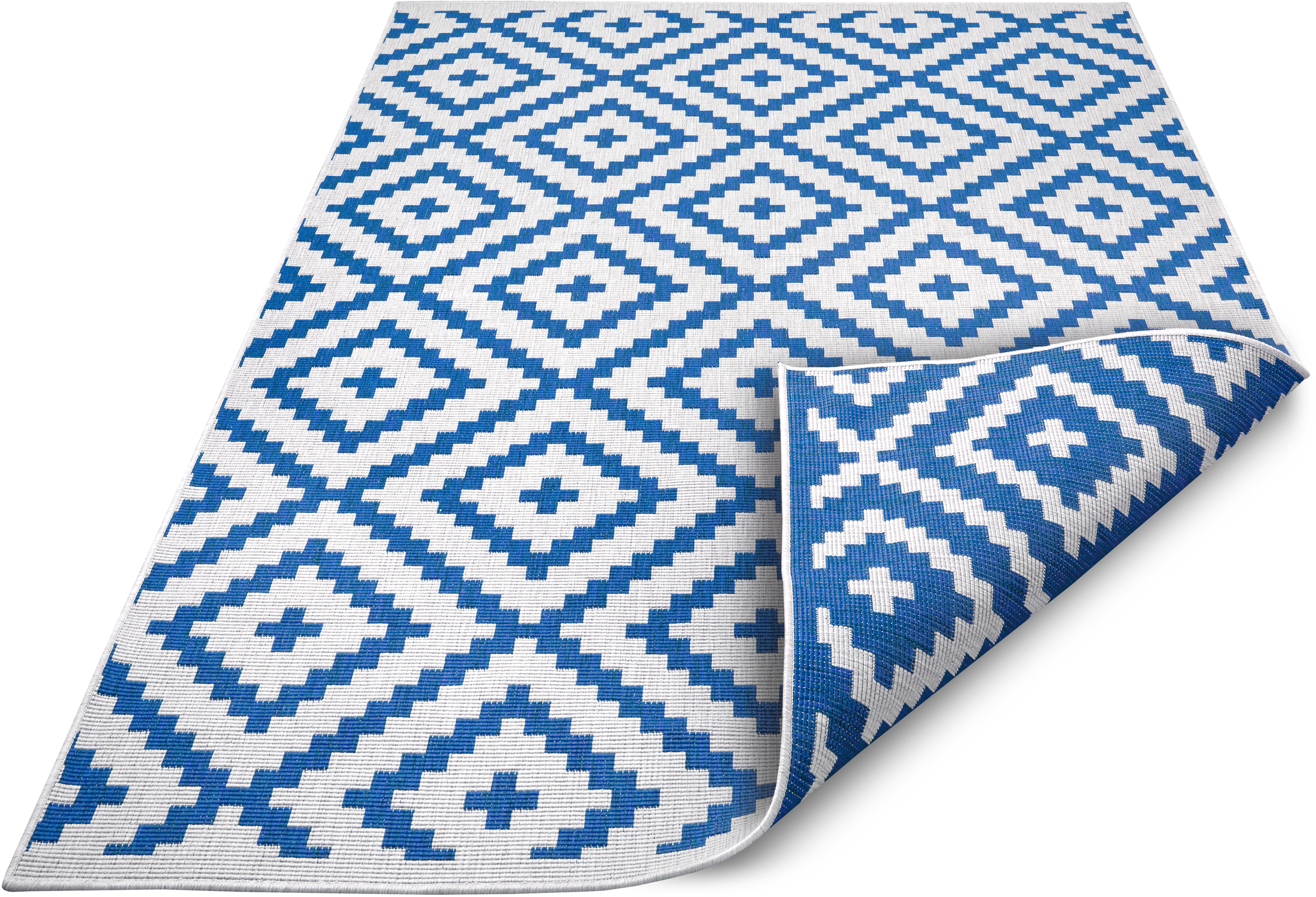 OTTO home Teppich Ronda Wendeteppich, rechteckig, Höhe: 5 mm, Sisal-Optik, Flachgewebe, In- und Outdoor, geometrisches Boho Design
