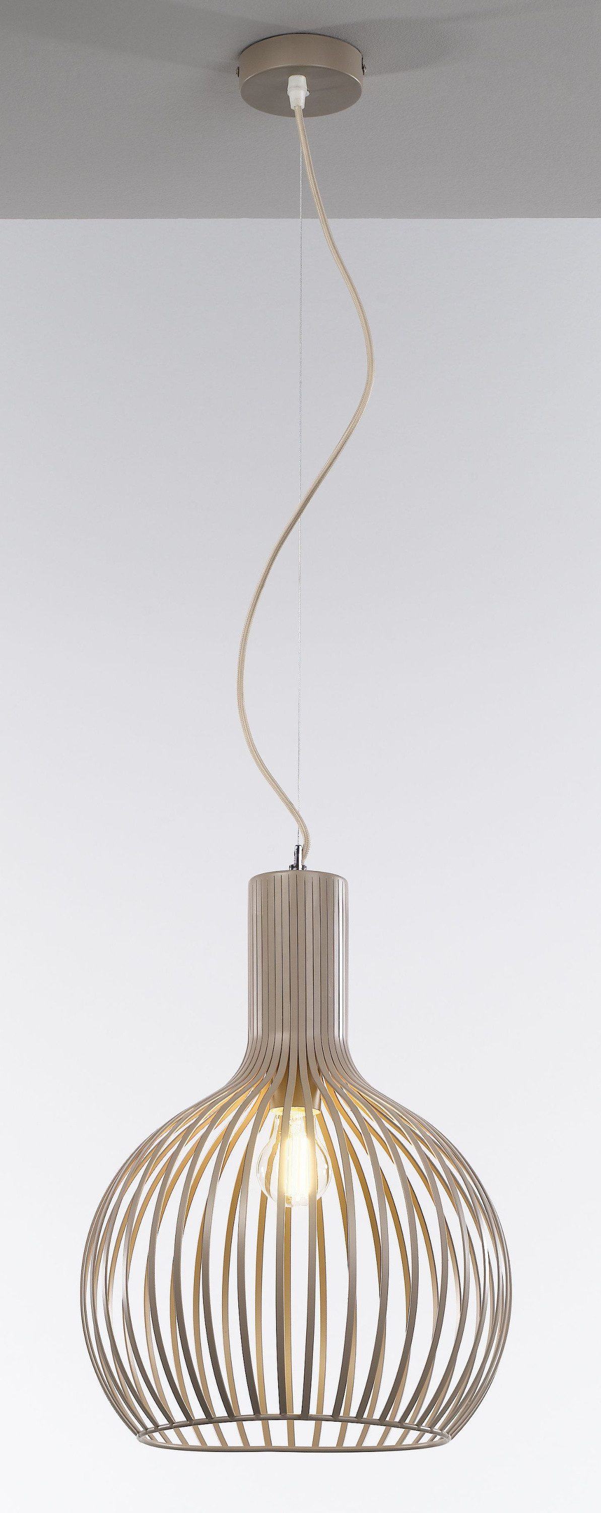 casa NOVA Pendelleuchte casa NOVA Pendelleuchte COLLIN II DH 35x45 cm beige Hängelampe