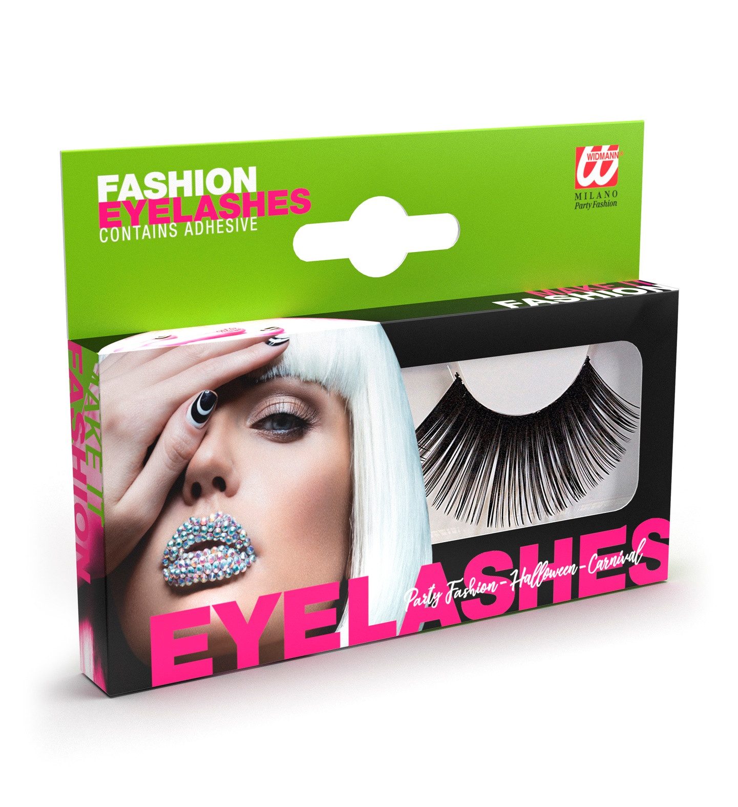 Widmann S.r.l. Bandwimpern Knstliche Wimpern - Lang, Schwarz