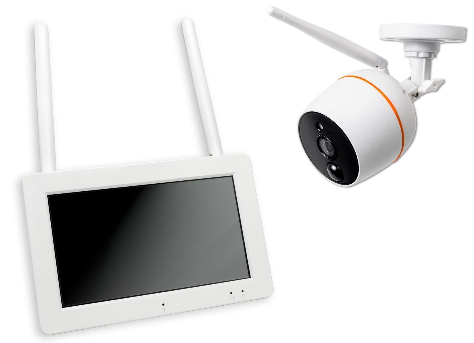 LUVISION »HWT-1203« Überwachungskamera (Außen- und Innenbereich, 2-tlg.,  Dual WLAN Funk Video Überwachungssystem mit 7" NVR Touchscreen Monitor im  Set mit 2 HD Kameras) online kaufen | OTTO
