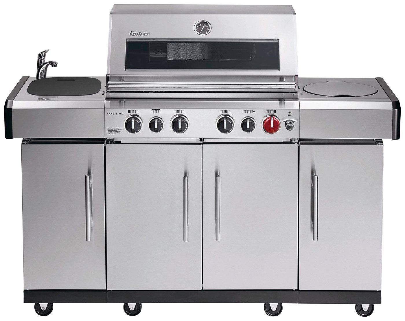 Enders® Gasgrill Kansas 4 SIK Pro Profi 153x64x118 BxTxH: Turbo, cm