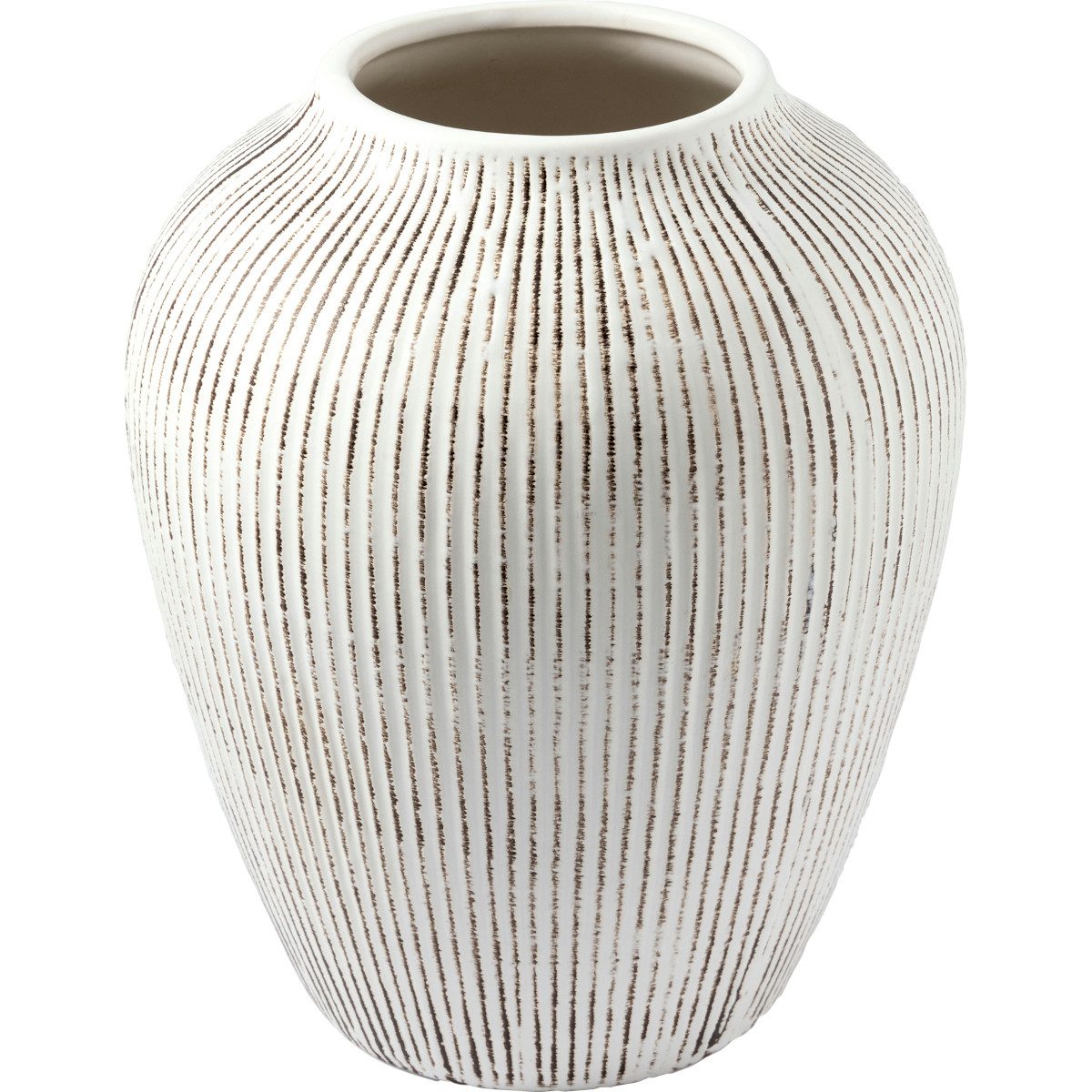 Greengate Dekovase Flute Vase large off white 21,5x25,5cm (Vasen)