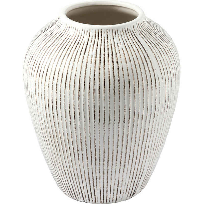 Greengate Dekovase Flute Vase large off white 21,5x25,5cm (Vase)